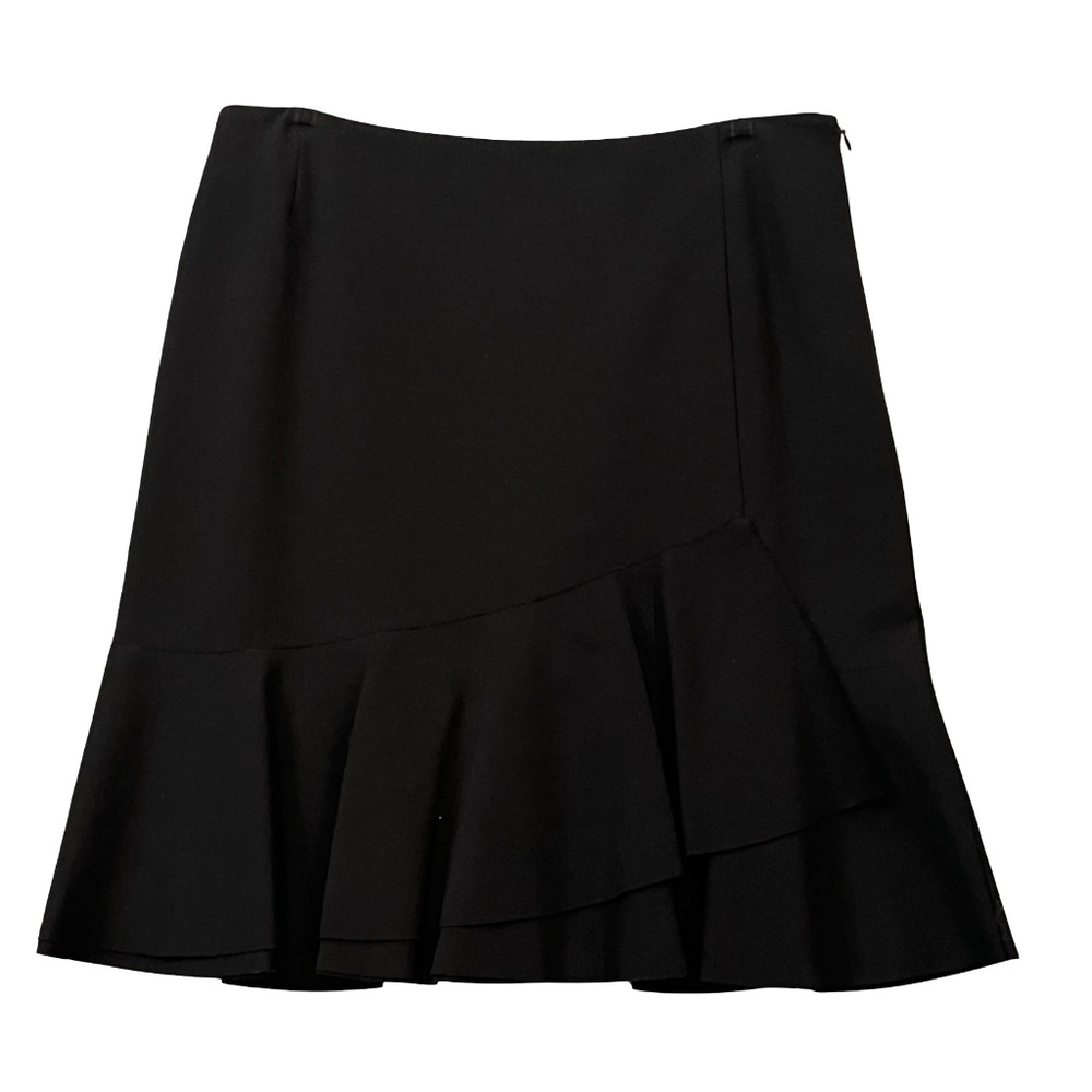AKRIS PUNTO Black Tiered A Line Flare Jersey Skirt Size 6